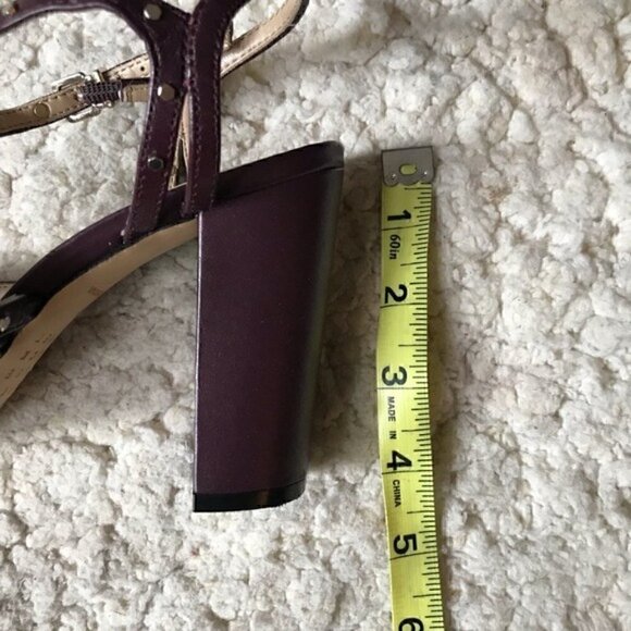 WHBM:POLLY Purple Stud Buckled Sandal Heels Sz. 7 - Picture 8 of 8